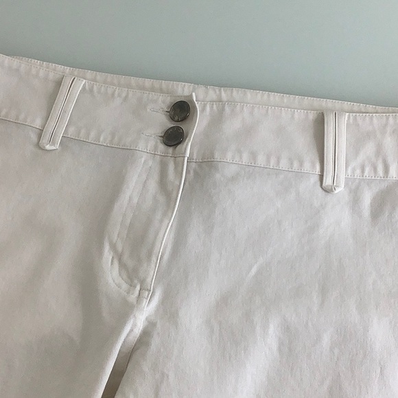 Eileen Fisher flat front Riko white high waisted pants size 8 EUC - Picture 7 of 11